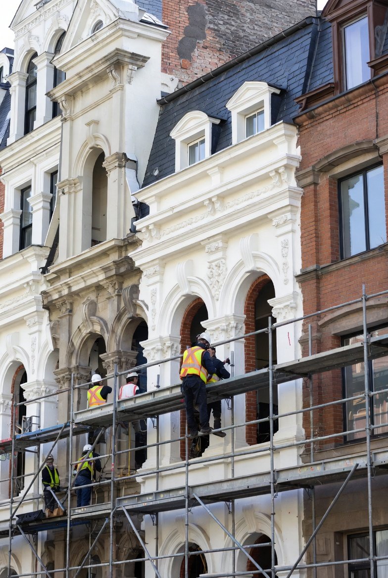 Historic building renovation scheduling