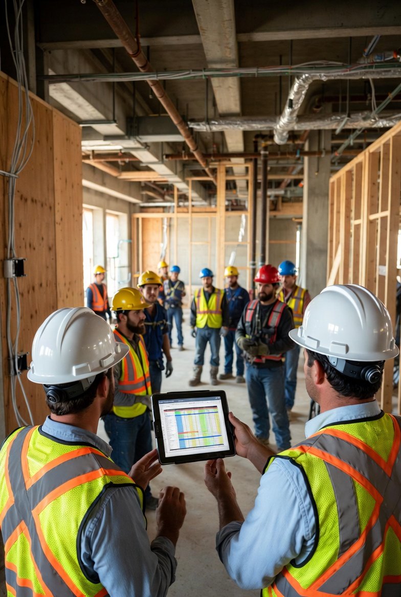Coordinating subcontractors with scheduling software