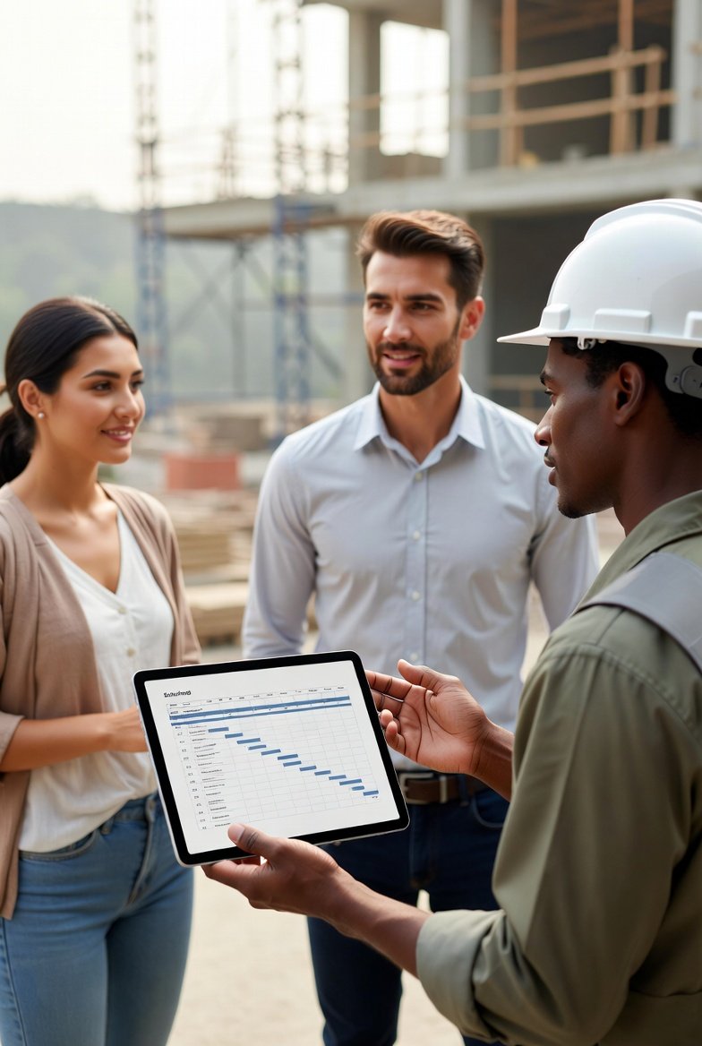 Sharing construction schedules with clients