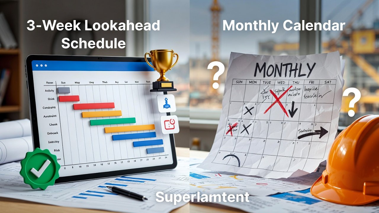 Why 3 Week Lookahead Schedules Outperform Monthly Plans